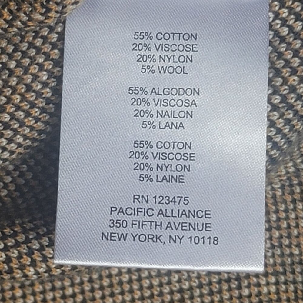 Jones New York Downtown Glam Full Zip Plaid Poncho. Size L/XL - Picture 5 of 7